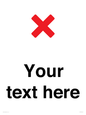IV7133: Custom plain background, red cross sign