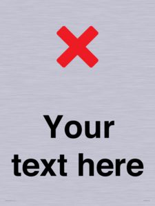 IV7133: Custom plain background, red cross sign