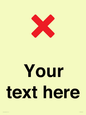 IV7133: Custom plain background, red cross sign