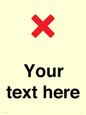 IV7133: Custom plain background, red cross sign