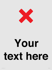 IV7133: Custom plain background, red cross sign