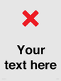 IV7133: Custom plain background, red cross sign