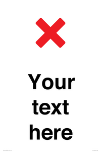 IV7133: Custom plain background, red cross sign