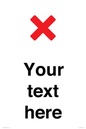 IV7133: Custom plain background, red cross sign