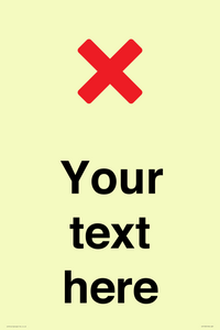 IV7133: Custom plain background, red cross sign