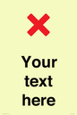 IV7133: Custom plain background, red cross sign