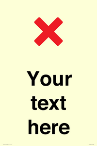 IV7133: Custom plain background, red cross sign