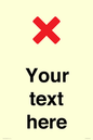IV7133: Custom plain background, red cross sign