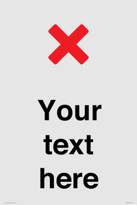 IV7133: Custom plain background, red cross sign
