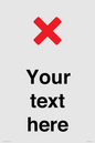 IV7133: Custom plain background, red cross sign