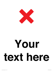 IV7133: Custom plain background, red cross sign