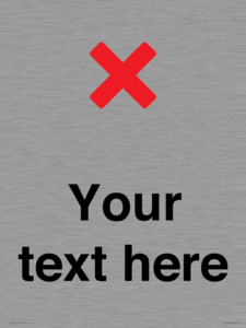 IV7133: Custom plain background, red cross sign
