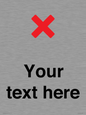 IV7133: Custom plain background, red cross sign