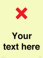 IV7133: Custom plain background, red cross sign