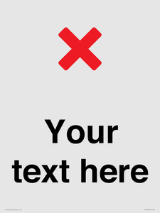 IV7133: Custom plain background, red cross sign