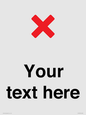 IV7133: Custom plain background, red cross sign
