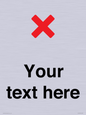IV7133: Custom plain background, red cross sign