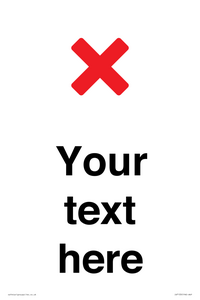 IV7133: Custom plain background, red cross sign