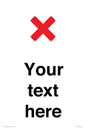IV7133: Custom plain background, red cross sign