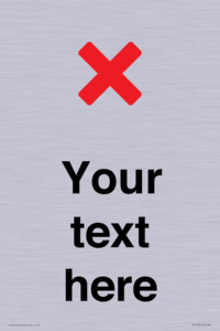 IV7133: Custom plain background, red cross sign