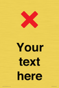 IV7133: Custom plain background, red cross sign