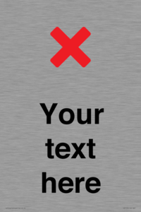 IV7133: Custom plain background, red cross sign