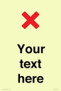 IV7133: Custom plain background, red cross sign