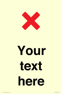 IV7133: Custom plain background, red cross sign