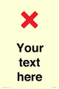 IV7133: Custom plain background, red cross sign