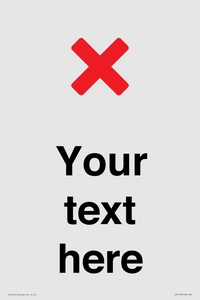 IV7133: Custom plain background, red cross sign