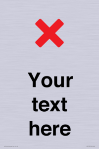 IV7133: Custom plain background, red cross sign