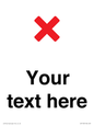IV7133: Custom plain background, red cross sign
