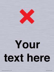 IV7133: Custom plain background, red cross sign