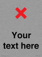 IV7133: Custom plain background, red cross sign