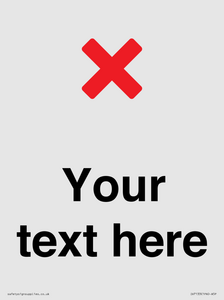 IV7133: Custom plain background, red cross sign