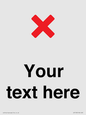 IV7133: Custom plain background, red cross sign