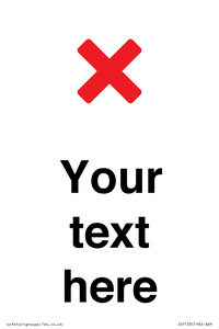 IV7133: Custom plain background, red cross sign