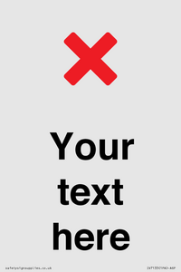 IV7133: Custom plain background, red cross sign