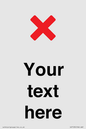 IV7133: Custom plain background, red cross sign