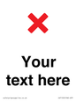 IV7133: Custom plain background, red cross sign