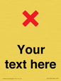 IV7133: Custom plain background, red cross sign