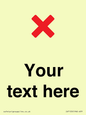IV7133: Custom plain background, red cross sign