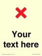 IV7133: Custom plain background, red cross sign