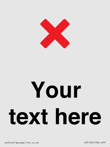 IV7133: Custom plain background, red cross sign