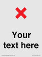 IV7133: Custom plain background, red cross sign