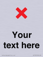 IV7133: Custom plain background, red cross sign