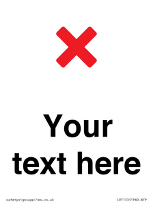 IV7133: Custom plain background, red cross sign