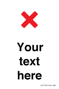 IV7133: Custom plain background, red cross sign