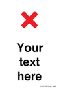 IV7133: Custom plain background, red cross sign
