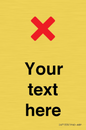 IV7133: Custom plain background, red cross sign